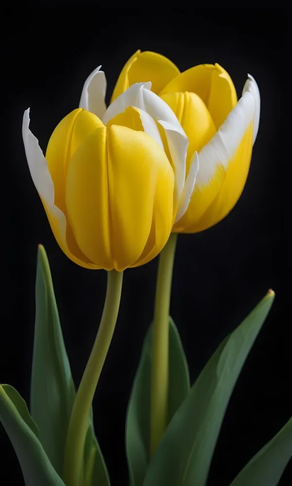 Vwhite And Yellow Tulips Against A Dark Backgroundwhite And Yellow Tulips Against A Dark Backgroundwhite And Yellow Tulips Against A Dark Backgroundwhite And Yellow Tulips Against A Dark Backgroundwhite And Yellow Tu 32 1a05