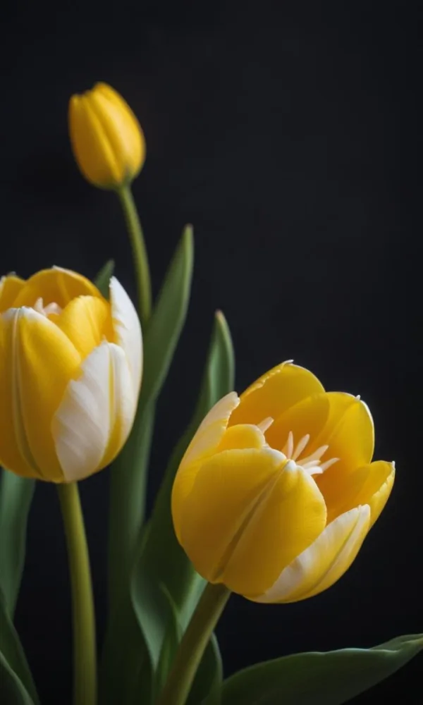 Vwhite And Yellow Tulips Against A Dark Backgroundwhite And Yellow Tulips Against A Dark Backgroundwhite And Yellow Tulips Against A Dark Backgroundwhite And Yellow Tulips Against A Dark Backgroundwhite And Yellow Tu 33 091f