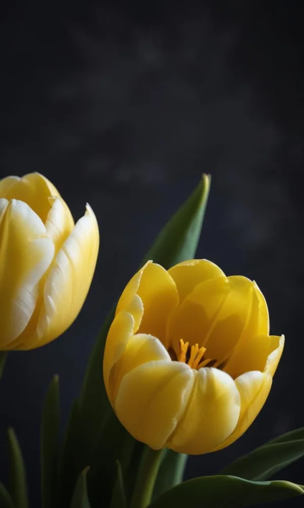 Vwhite And Yellow Tulips Against A Dark Backgroundwhite And Yellow Tulips Against A Dark Backgroundwhite And Yellow Tulips Against A Dark Backgroundwhite And Yellow Tulips Against A Dark Backgroundwhite And Yellow Tu 7 C724