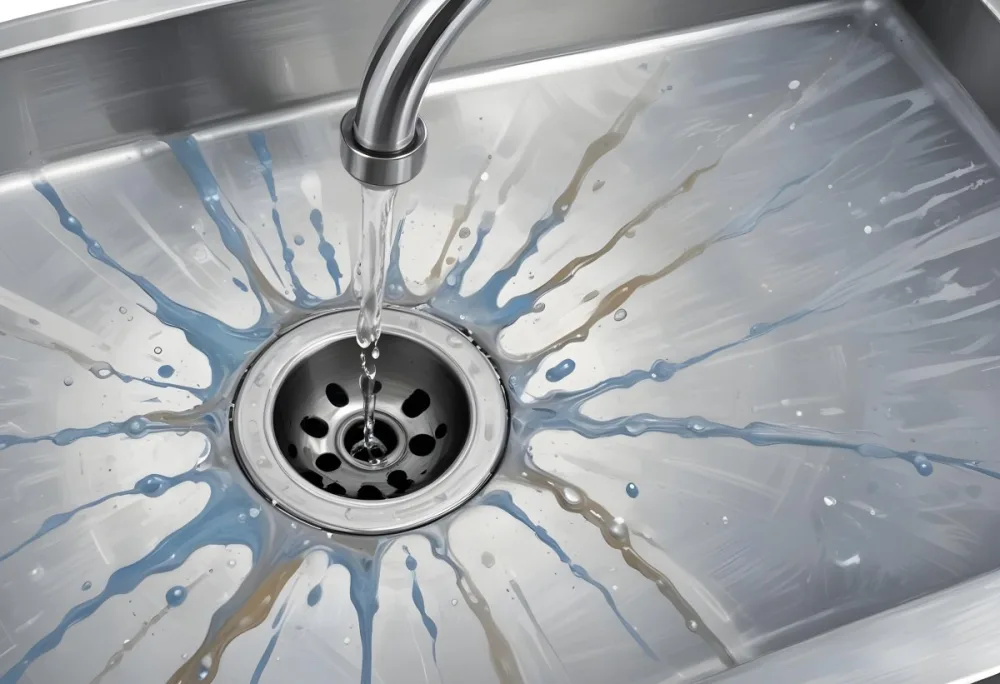 Water Running Down A Metal Sink Drain The Water Is Clear And Has Bubbles The Sink Is Made Of Stainless Steel 15 E0ad