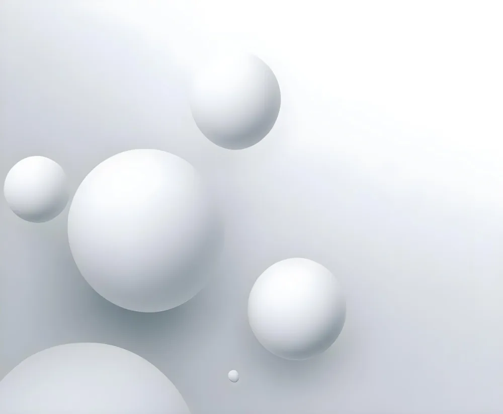 White Spheres Floating In A Minimalist Abstract Composition 8 8252