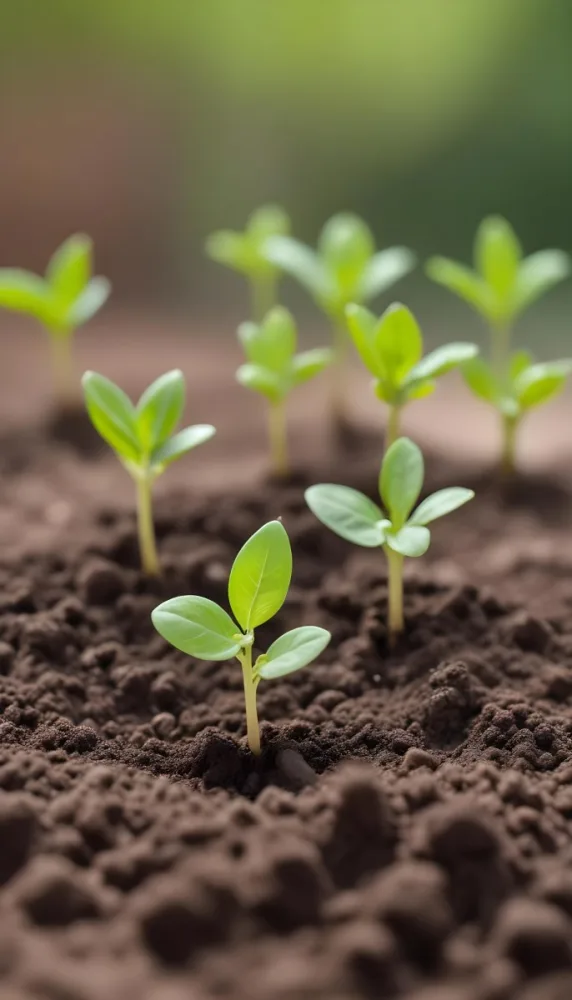 Young Green Plants Sprouting From Soil With Blurred Natural Background 7 Dfd7