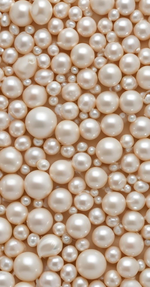 Assorted White And Cream Colored Pearls Of Various Sizes Arranged In A Scattered Pattern 22 B3f0