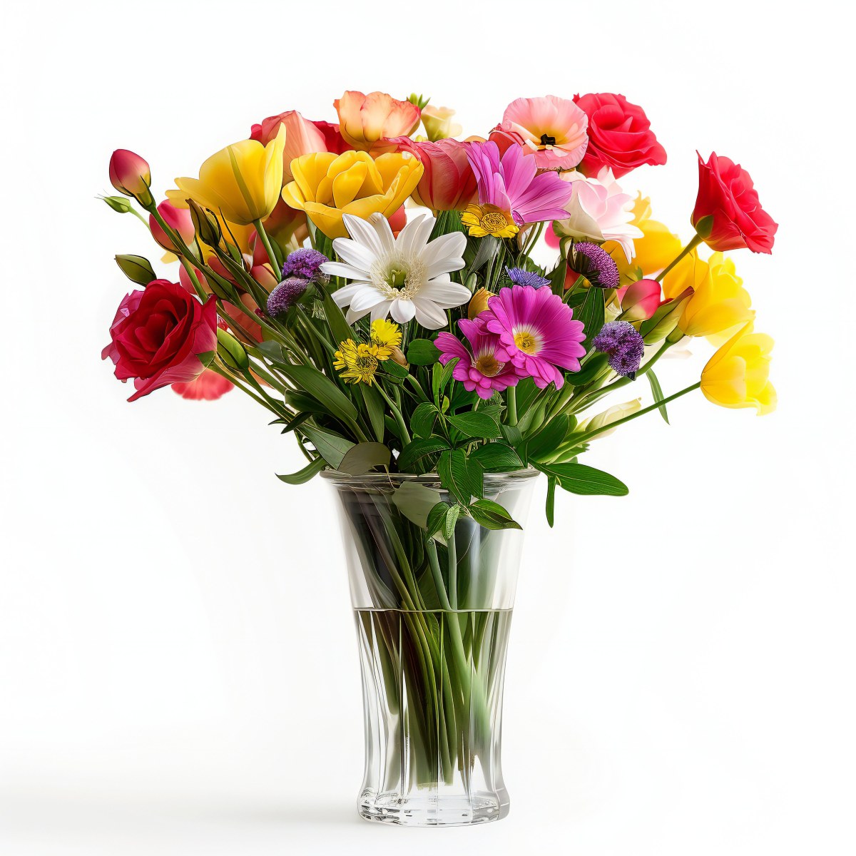 Flowers Vase Isolated White Background 1 Cd43