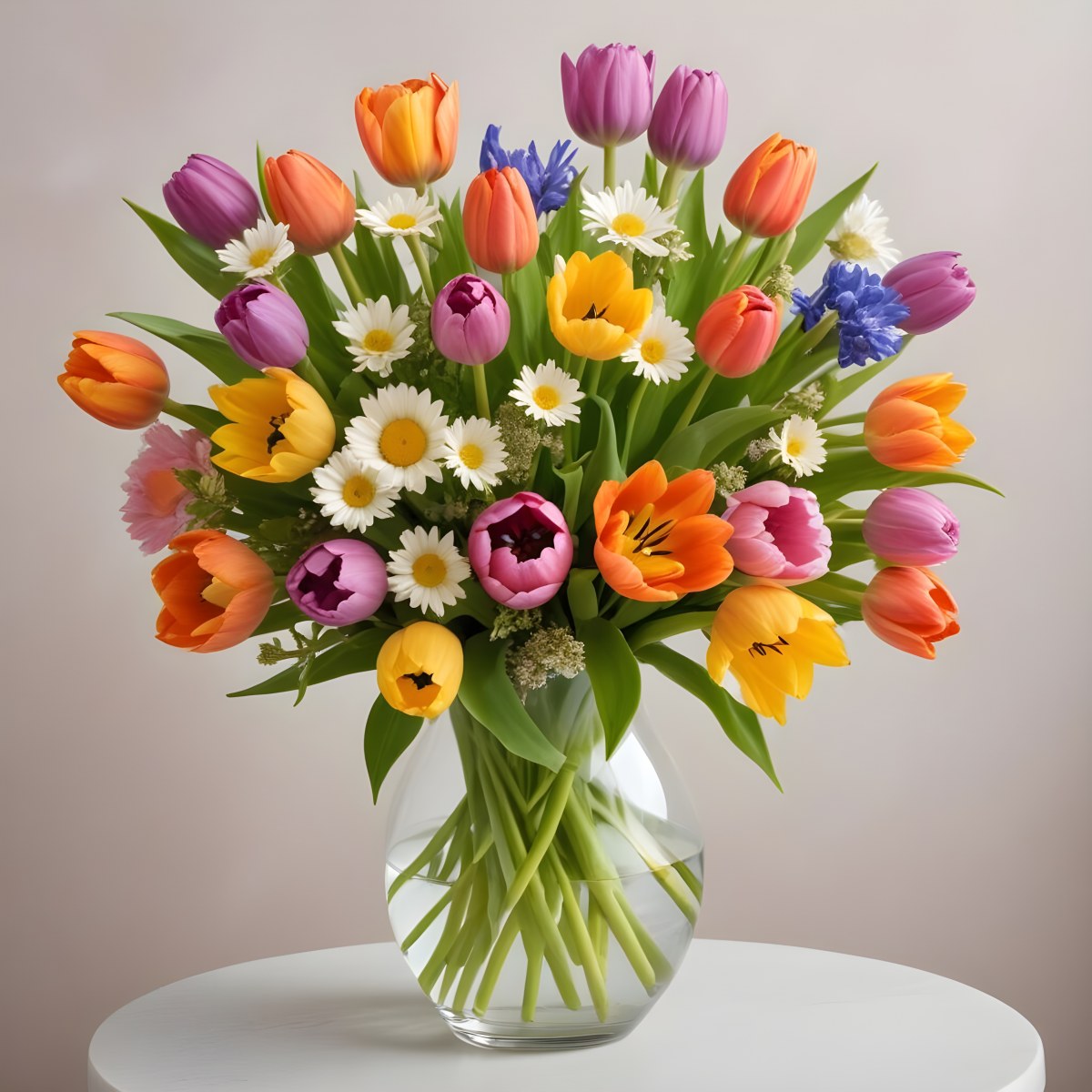 Flowers Vase Isolated White Background 10 C17a