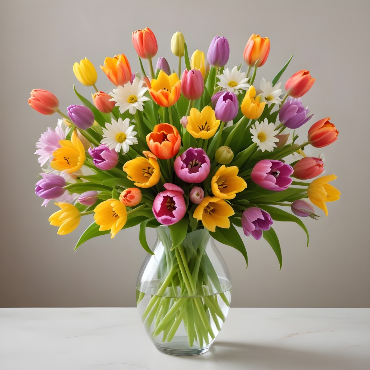 Flowers Vase Isolated White Background 22 F386