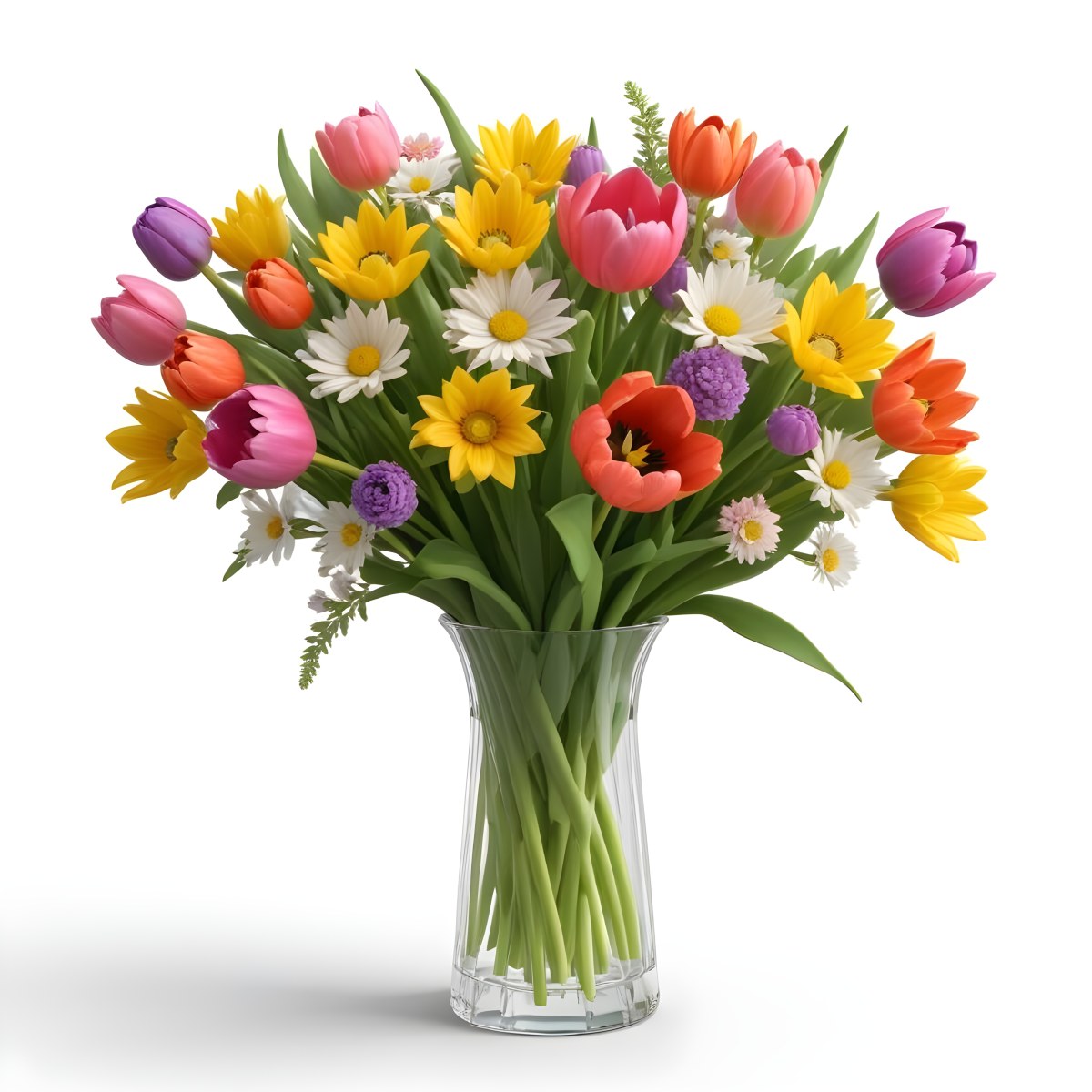 Flowers Vase Isolated White Background 3 1d19