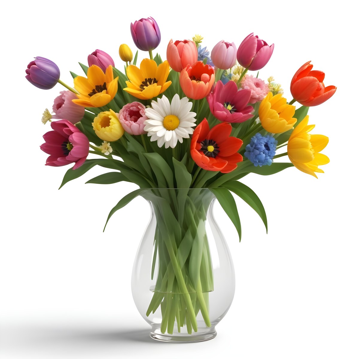 Flowers Vase Isolated White Background 5 Be4d