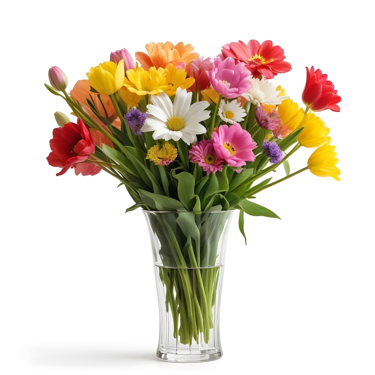 Flowers Vase Isolated White Background 8 B7e2