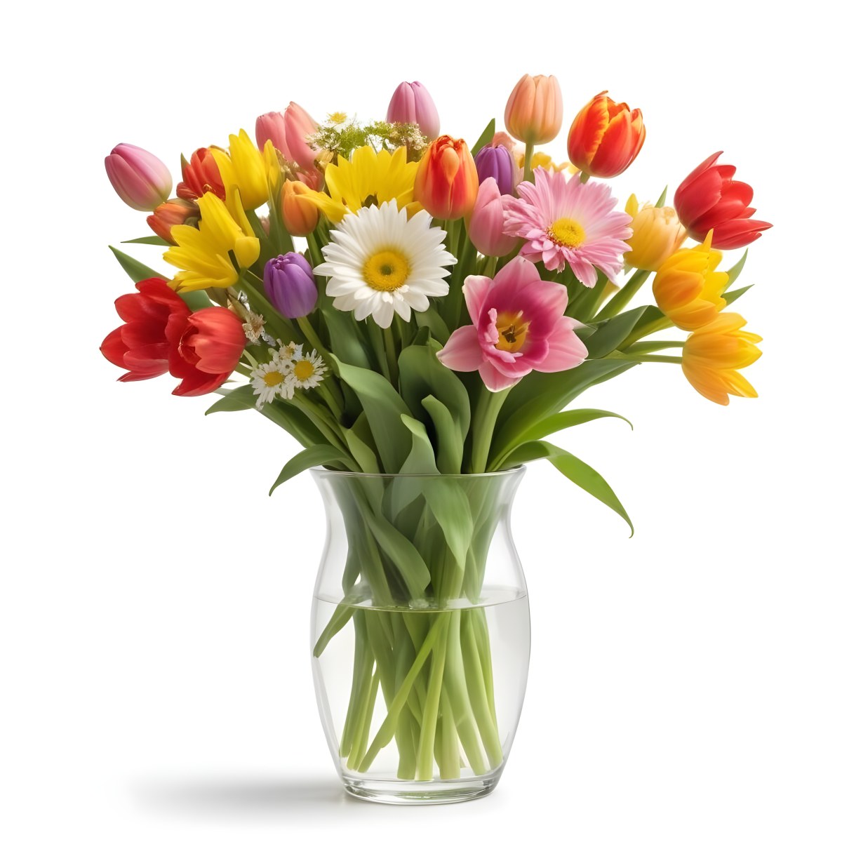 Flowers Vase Isolated White Background 9 A52a