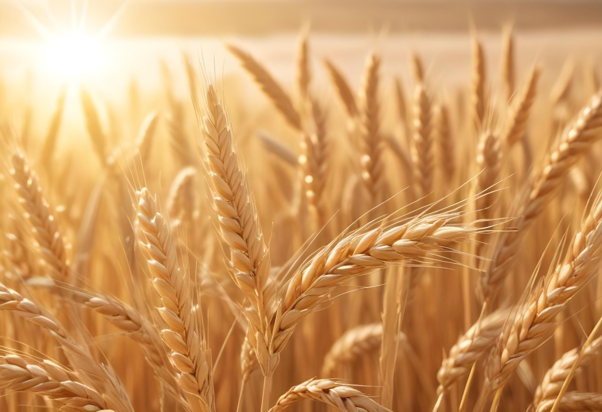 Golden Wheat Stalks Illuminated By Sunlight With A Soft Blurred Background Of More Wheat The Light Creates A Warm Glowing Effect 7 3b23
