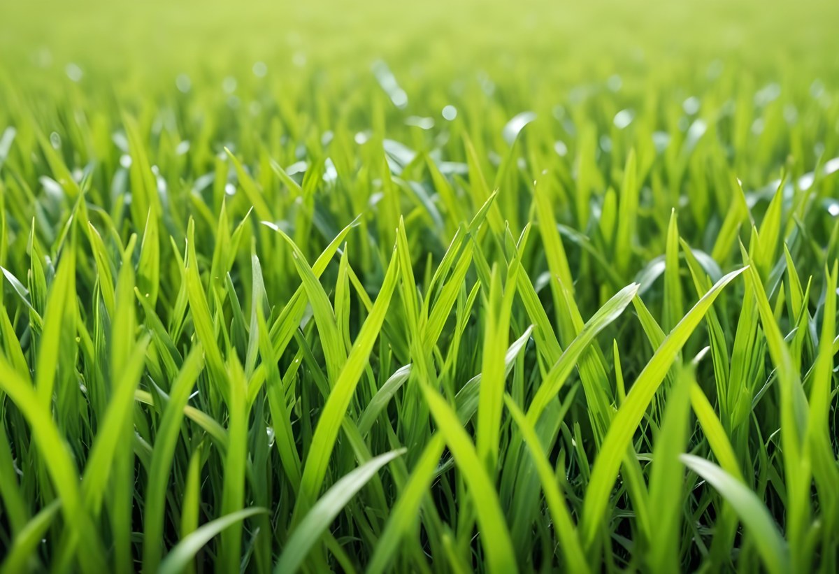 Green Grass Field With A White Background Vibrant Colors Close Up Shot Natural Light Clear Focus Fresh And Lush Appearance Well Maintained Lawn 3 8c17