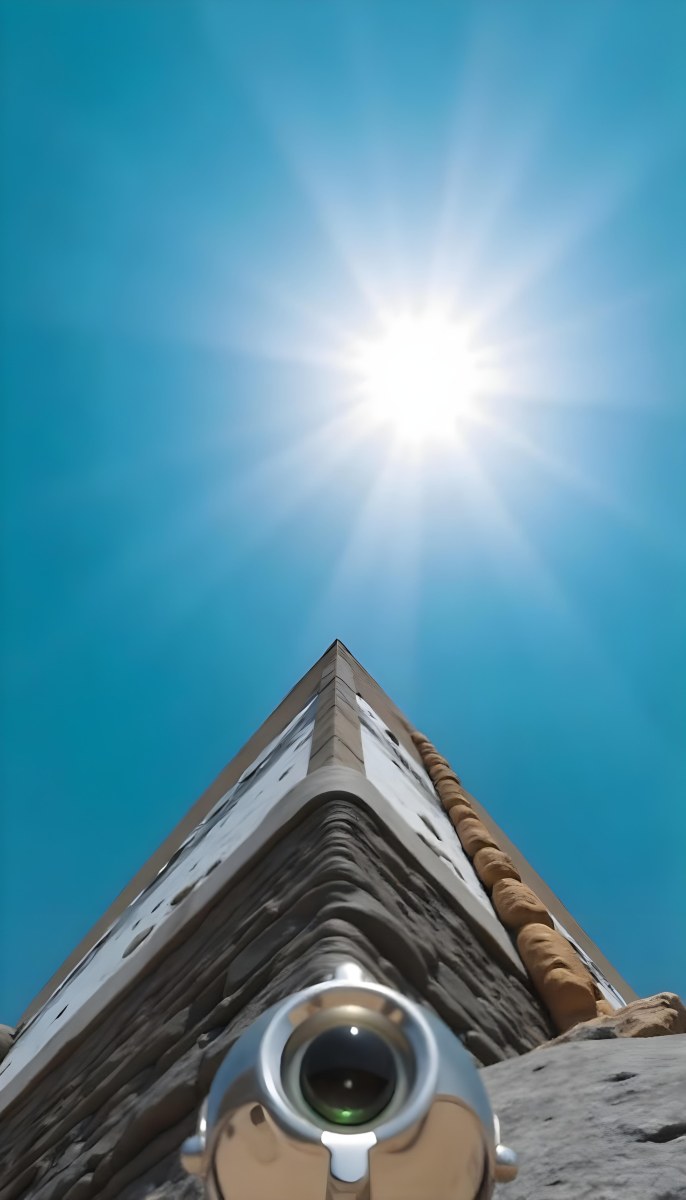 Pyramid Peak With Snow On Top Under A Bright Sun And A Clear Blue Sky Shot From Below 7 4047