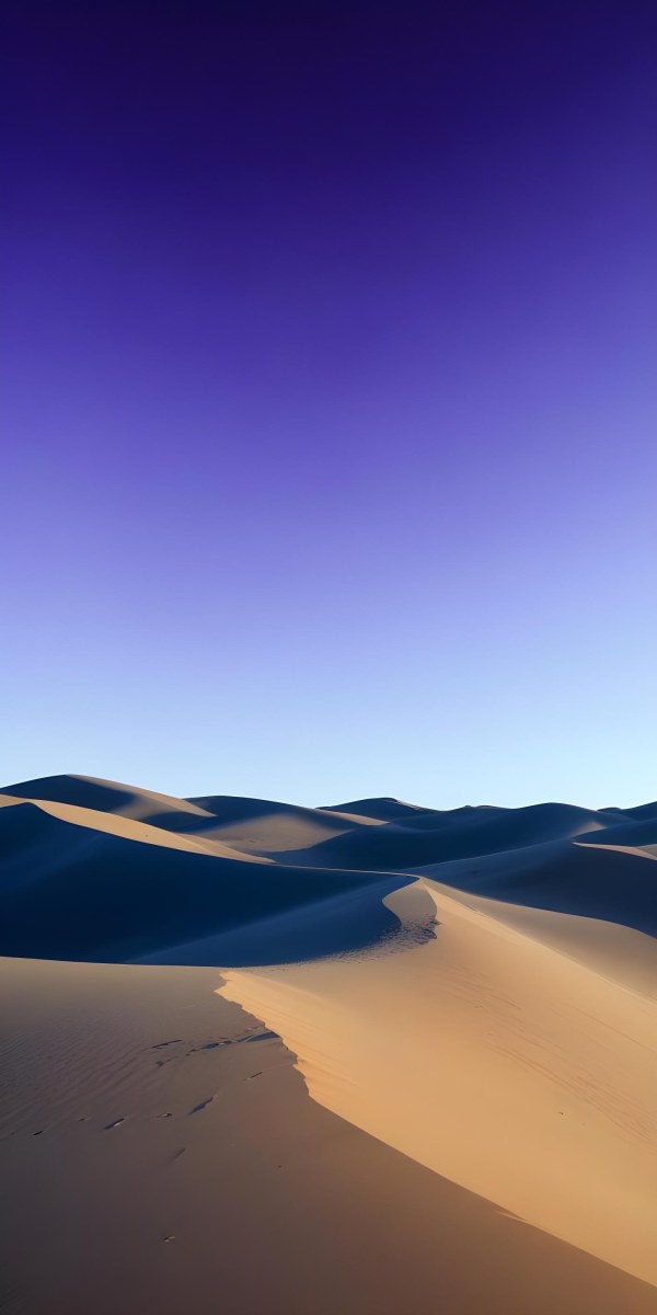 Sand Dunes In A Desert Landscape Under A Clear