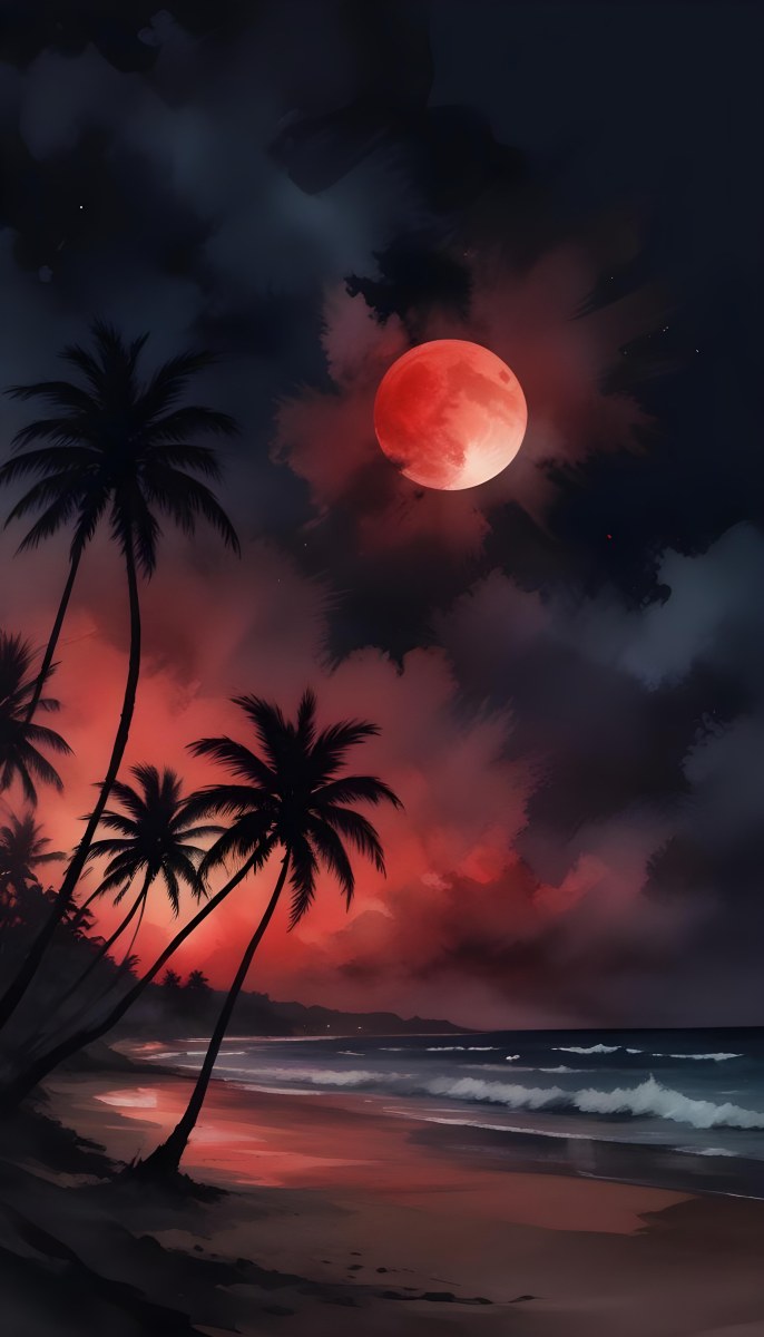 Silhouette Of Palm Trees