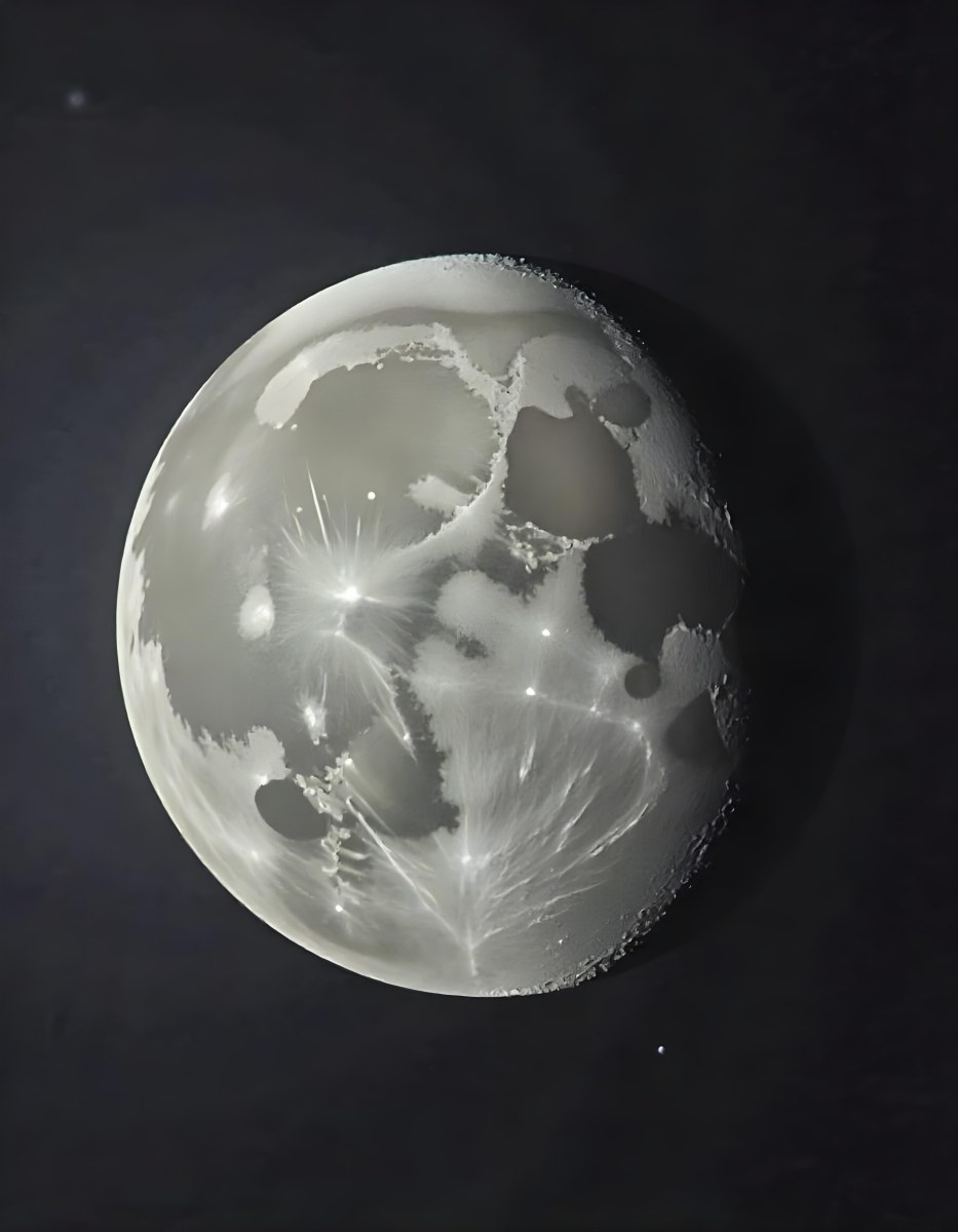 The Moon With Visible Craters And A Gradient Of Light Set Against A Dark Background With Faint Stars 23 6ea5