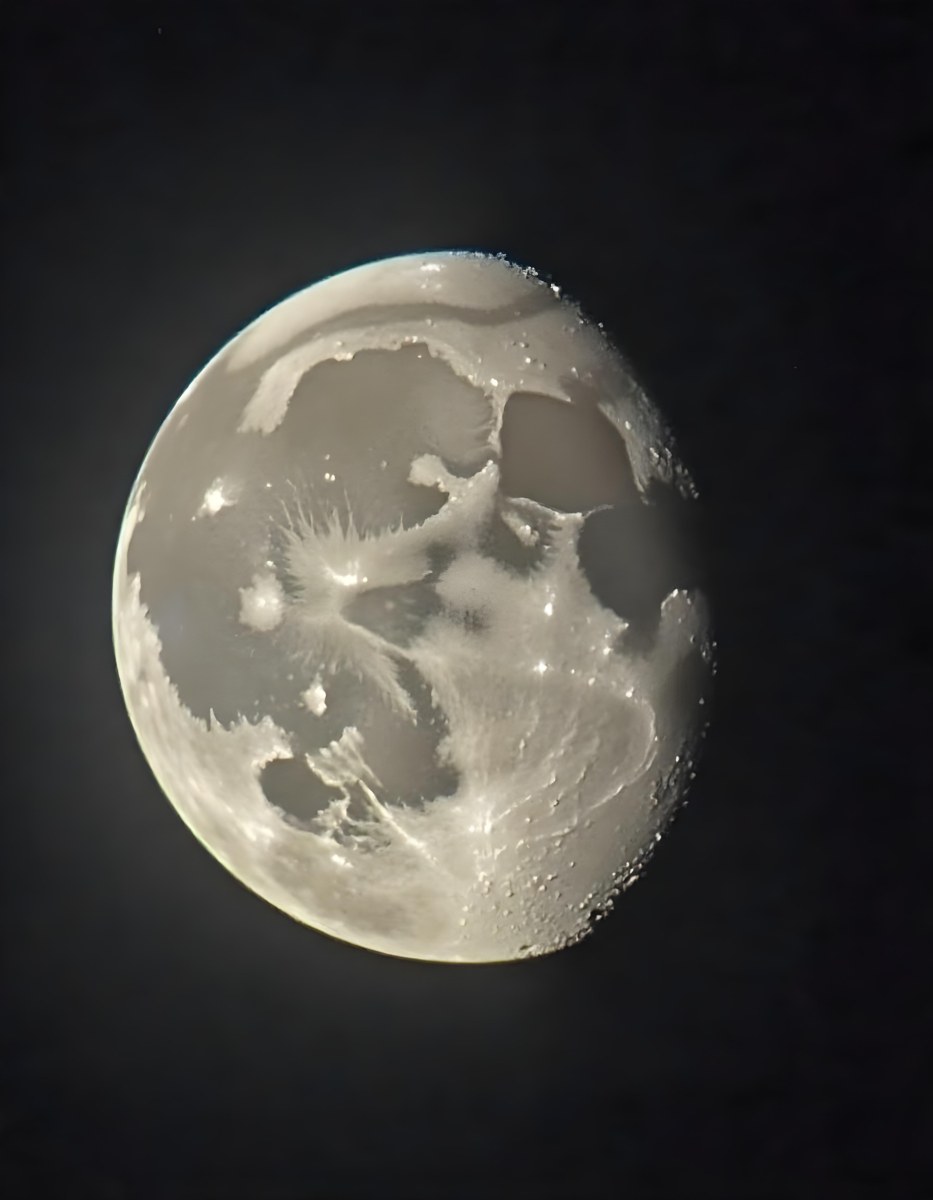 The Moon With Visible Craters And A Gradient Of Light Set Against A Dark Background With Faint Stars 5 2c07