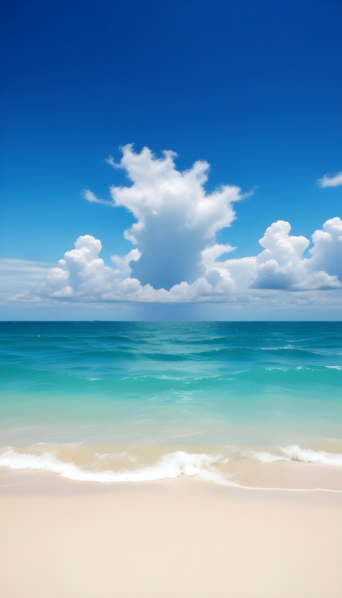 A Sunny Day At The Beach With A Clear Blue Sky Bright Sun And Calm Turquoise Waters A Cloudy Evening With Stormy Gray Skies And Rough Waves 17 97b3