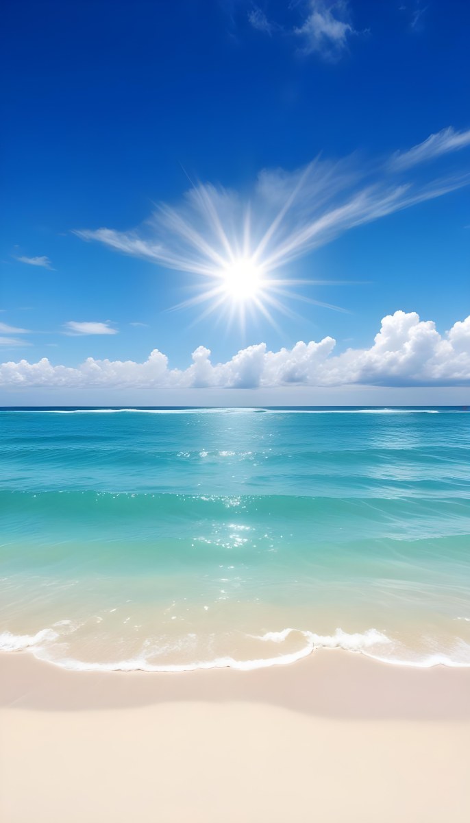 A Sunny Day At The Beach With A Clear Blue Sky Bright Sun And Calm Turquoise Waters A Cloudy Evening With Stormy Gray Skies And Rough Waves 22 9834