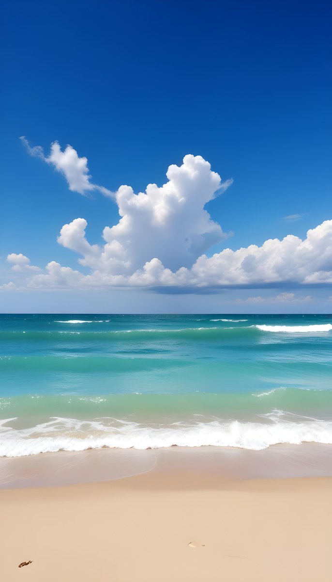 A Sunny Day At The Beach With A Clear Blue Sky Bright Sun And Calm Turquoise Waters A Cloudy Evening With Stormy Gray Skies And Rough Waves 23 6137