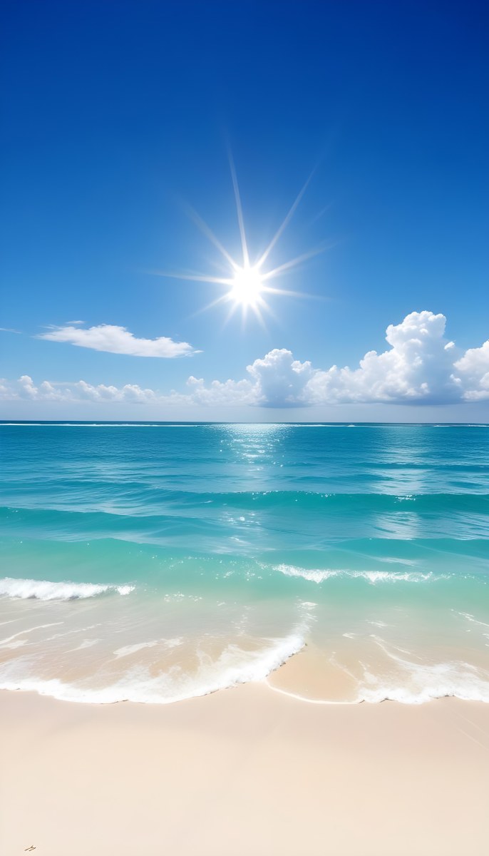 A Sunny Day At The Beach With A Clear Blue Sky Bright Sun And Calm Turquoise Waters A Cloudy Evening With Stormy Gray Skies And Rough Waves 24 158a