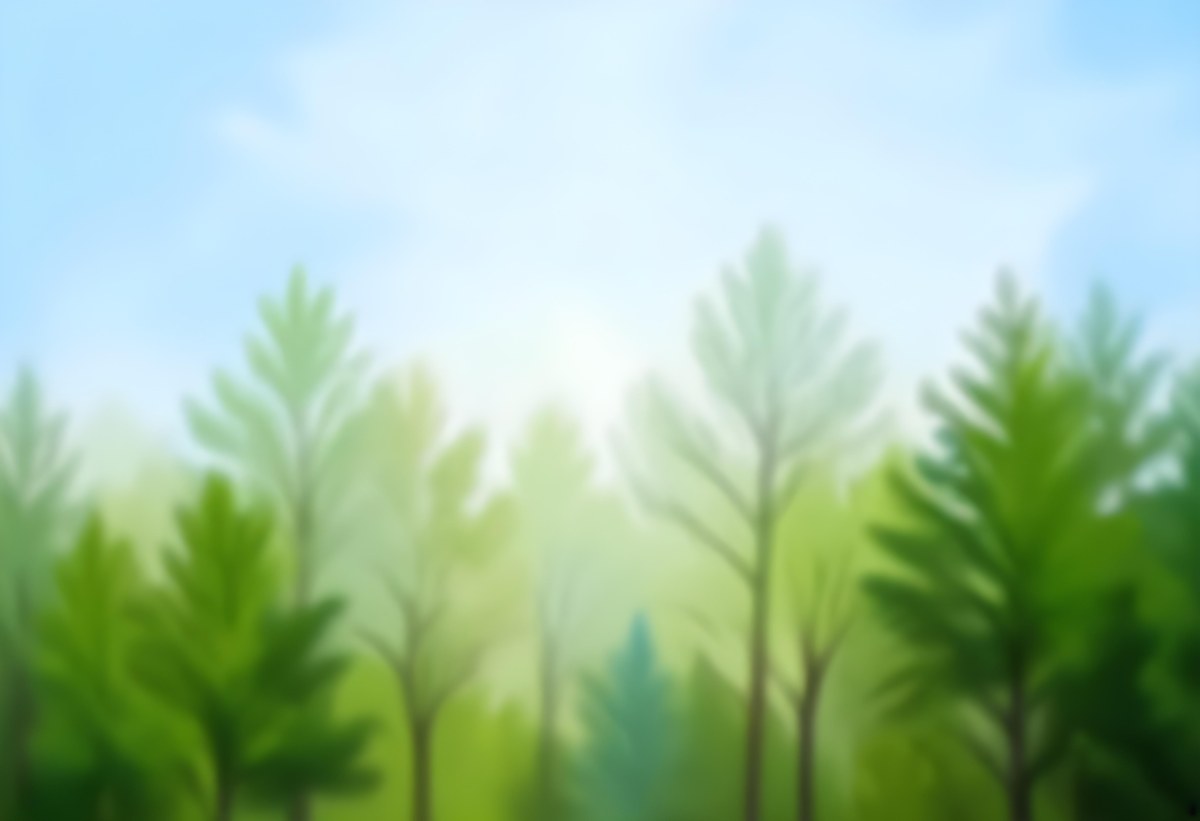 Blurred Image Of Green Trees With A Blue Sky In The Background Natural Light Natural Colors Out Of Focus Nature Photography 16 0d64