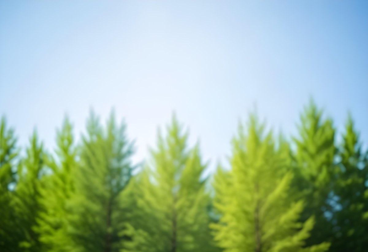 Blurred Image Of Green Trees With A Blue Sky In The Background Natural Light Natural Colors Out Of Focus Nature Photography 28 8772