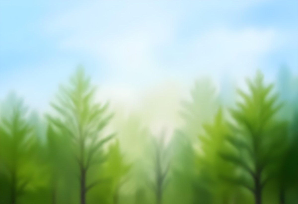 Blurred Image Of Green Trees With A Blue Sky In The Background Natural Light Natural Colors Out Of Focus Nature Photography 7 7aee