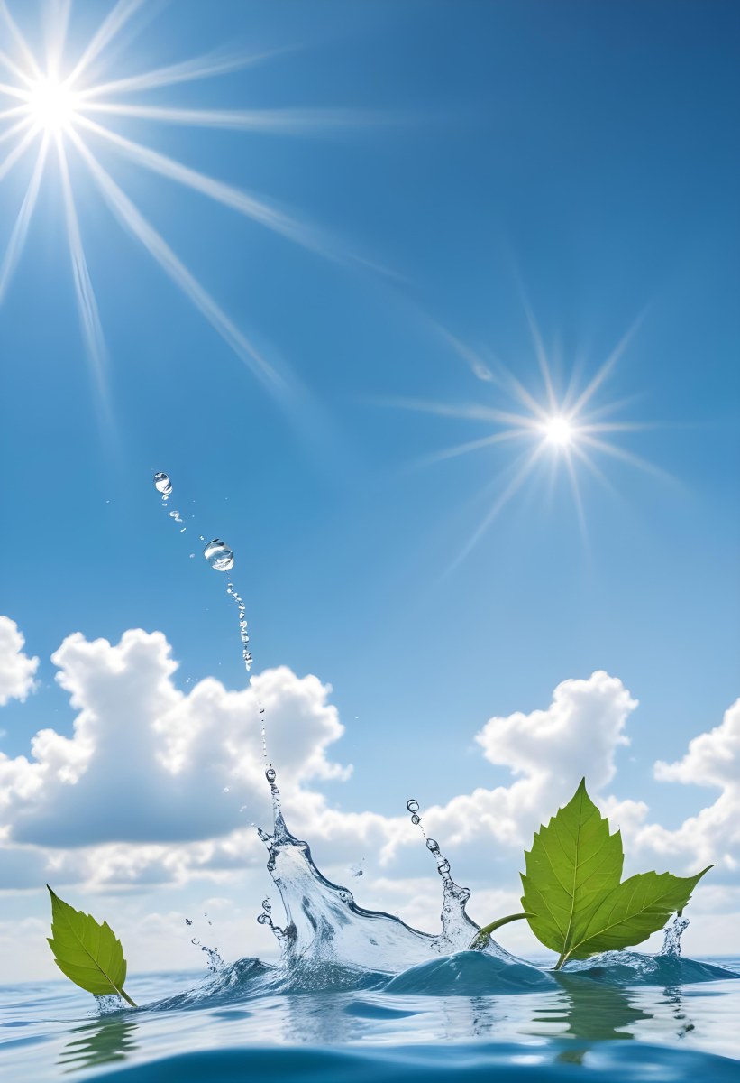 Bright Sun Shining In A Clear Blue Sky