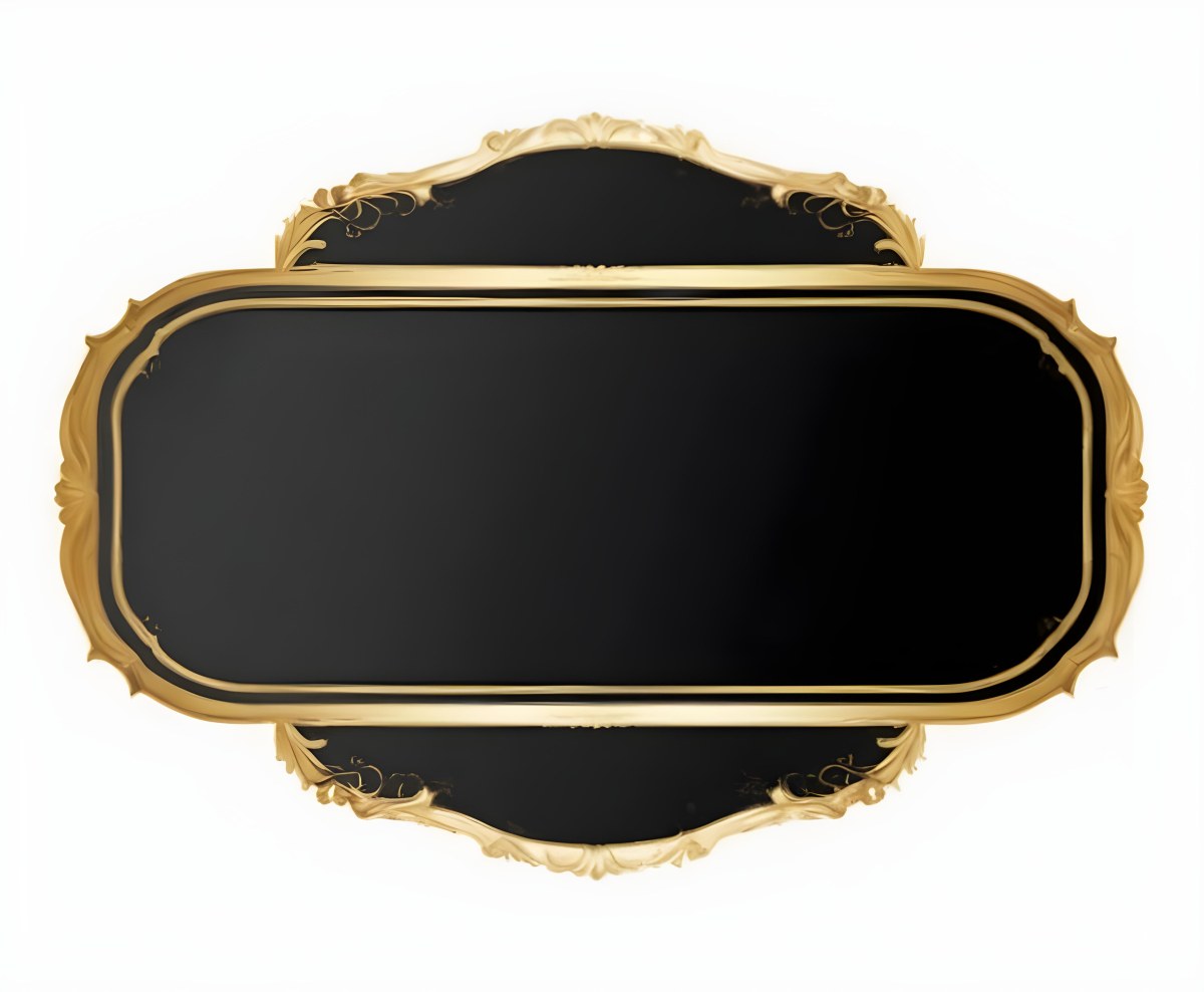 3d Model A Black And Gold Ornate Frame With Ornate Corners A Classic Design And A Black Background Figure Octane Render Volumetric Highly Detailed Videogame Aesthetic 6 A8bd