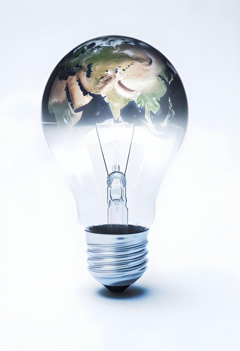 3d Model A Light Bulb With The Earth Inside The Bulb Is On A White Background The Earth Is Visible Through The Glass Figure Octane Render Volumetric Highly Detailed Videogame Aesthetic 16 E354