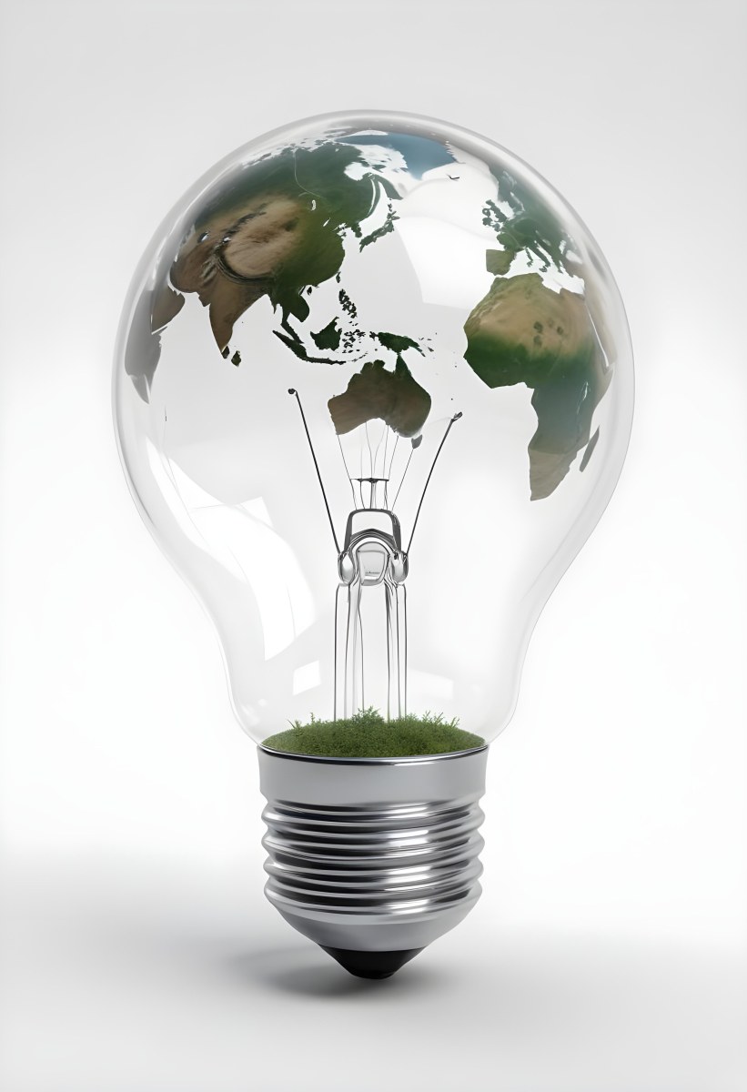 3d Model A Light Bulb With The Earth Inside The Bulb Is On A White Background The Earth Is Visible Through The Glass Figure Octane Render Volumetric Highly Detailed Videogame Aesthetic 2 554a