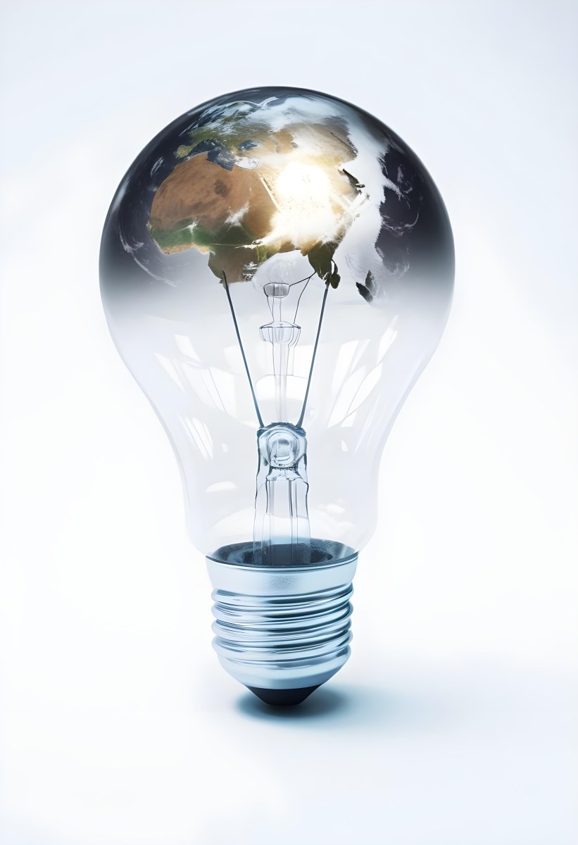 3d Model A Light Bulb With The Earth Inside The Bulb Is On A White Background The Earth Is Visible Through The Glass Figure Octane Render Volumetric Highly Detailed Videogame Aesthetic 25 07b2