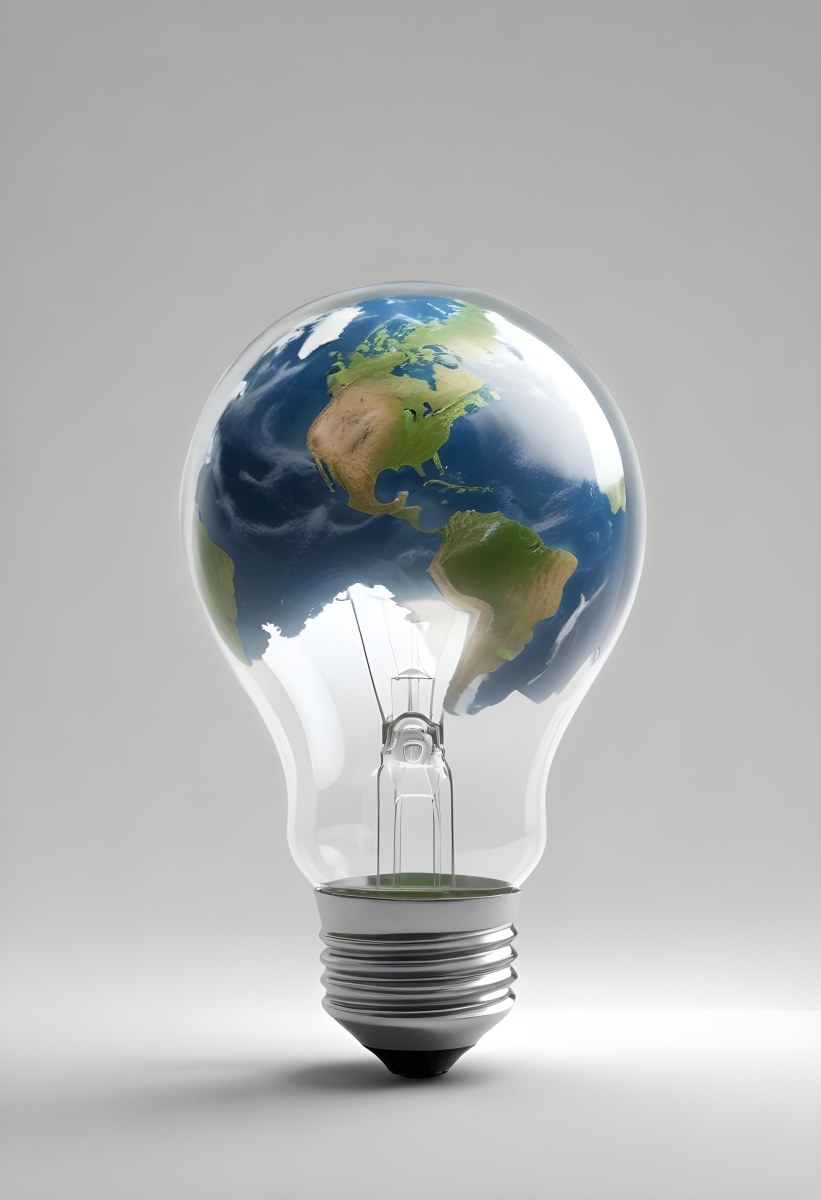 3d Model A Light Bulb With The Earth Inside The Bulb Is On A White Background The Earth Is Visible Through The Glass Figure Octane Render Volumetric Highly Detailed Videogame Aesthetic 4 8ba7