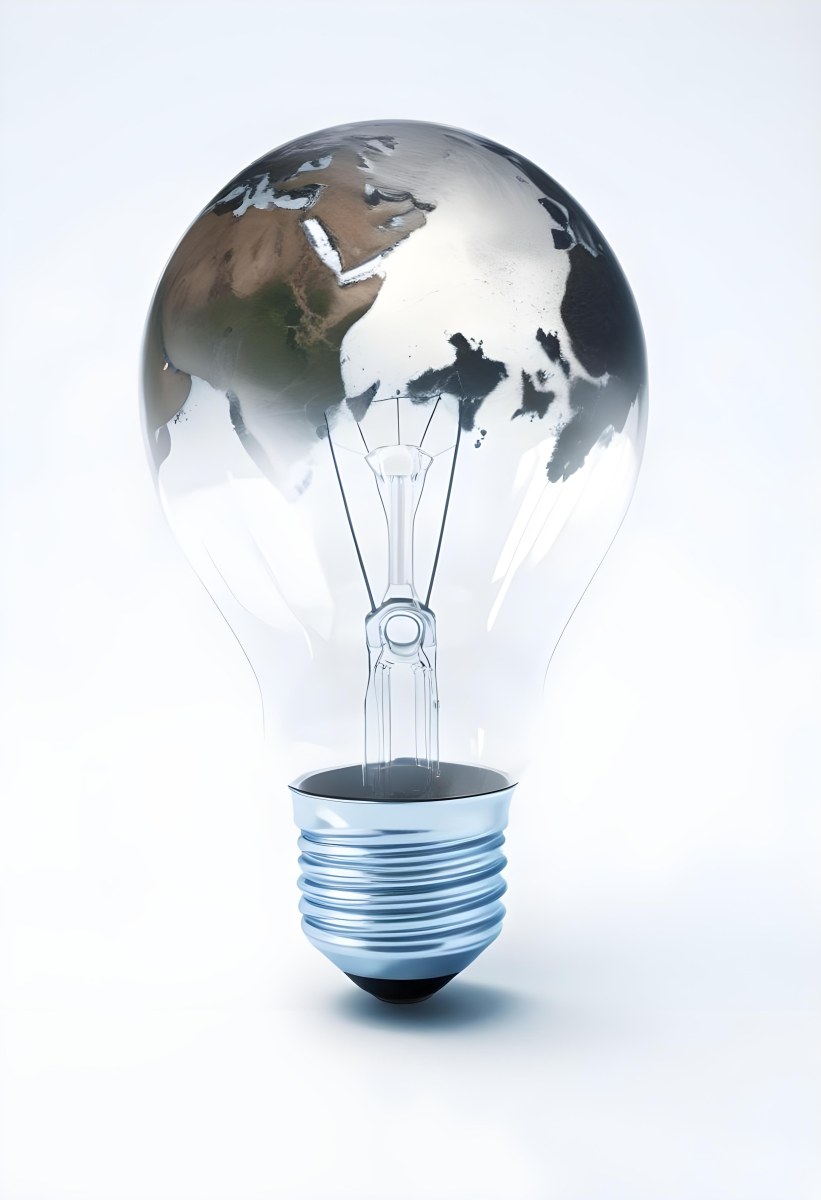 3d Model A Light Bulb With The Earth Inside The Bulb Is On A White Background The Earth Is Visible Through The Glass Figure Octane Render Volumetric Highly Detailed Videogame Aesthetic 5 Ea13