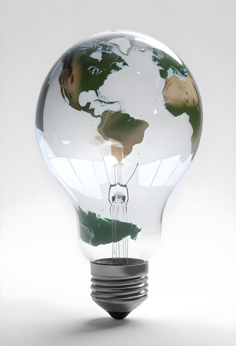 3d Model A Light Bulb With The Earth Inside The Bulb Is On A White Background The Earth Is Visible Through The Glass Figure Octane Render Volumetric Highly Detailed Videogame Aesthetic 6 Cd2f