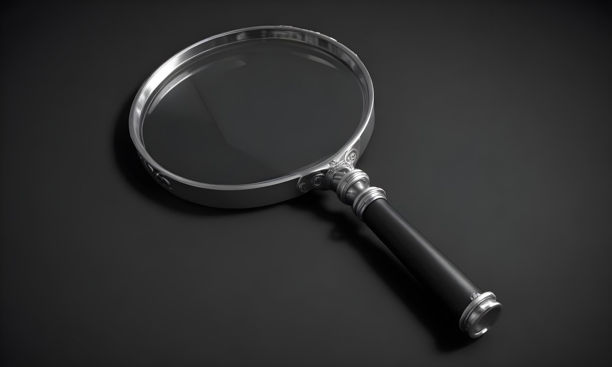 3d Model A Magnifying Glass With A Black Handle And A Silver Frame Casting A Shadow On A Black Background Figure Octane Render Volumetric Highly Detailed Videogame Aesthetic 1 Ac28