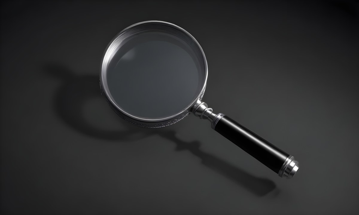 3d Model A Magnifying Glass With A Black Handle And A Silver Frame Casting A Shadow On A Black Background Figure Octane Render Volumetric Highly Detailed Videogame Aesthetic 4 0c92