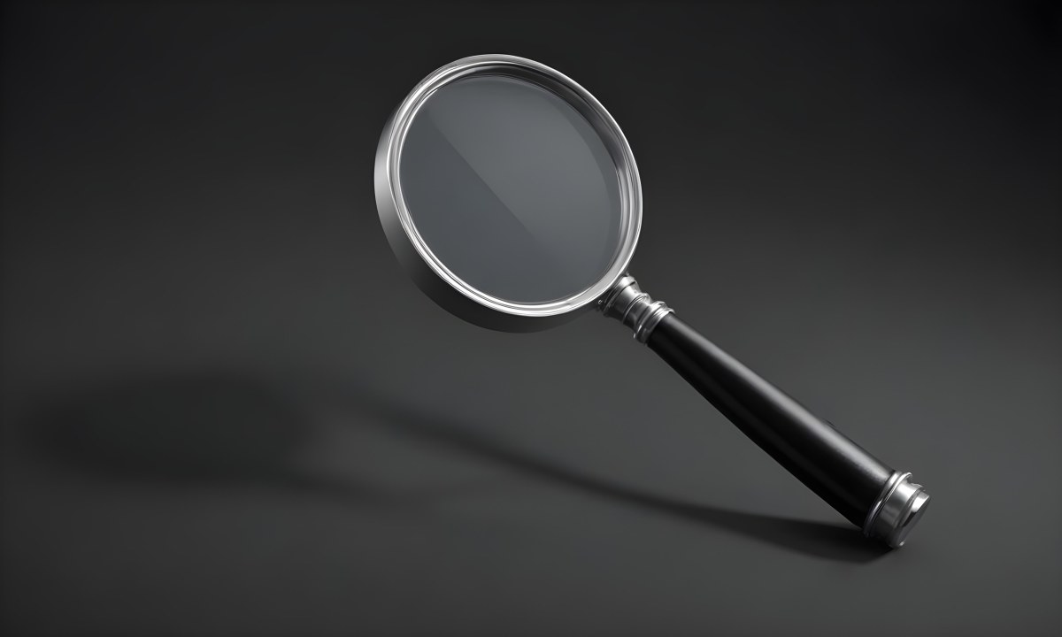 3d Model A Magnifying Glass With A Black Handle And A Silver Frame Casting A Shadow On A Black Background Figure Octane Render Volumetric Highly Detailed Videogame Aesthetic 5 64cc