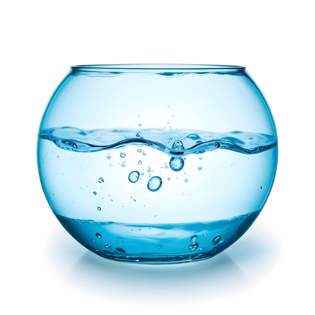 3d Model A Round Glass Fishbowl Filled With Water The Water Is Rippling And Has Bubbles Isolated On A White Background Figure Octane Render Volumetric Highly Detailed Videogame Aesthetic 6 D3b7