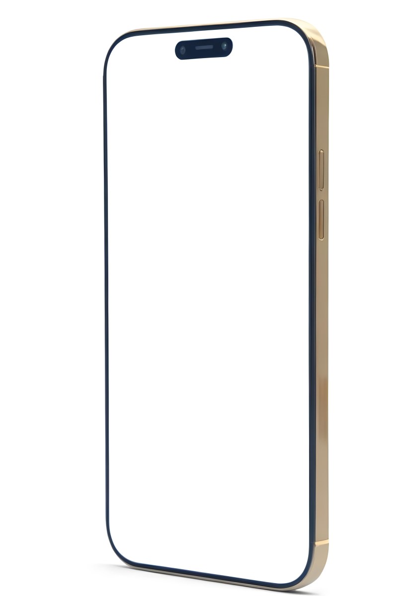 3d Model A Smartphone With A Blank White Screen The Phone Has A Gold Frame Isolated On A White Background Figure Octane Render Volumetric Highly Detailed Videogame Aesthetic 5 10f2
