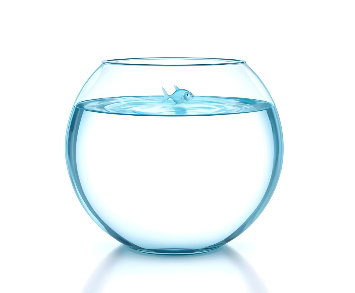 3d Model Fishbowl With Clear Water Transparent Glass Round Shape Smooth Surface Water Level Near The Top Clean And Simple Design White Background Figure Octane Render Volumetric Highly Detailed Videogame Aest 25 79b6