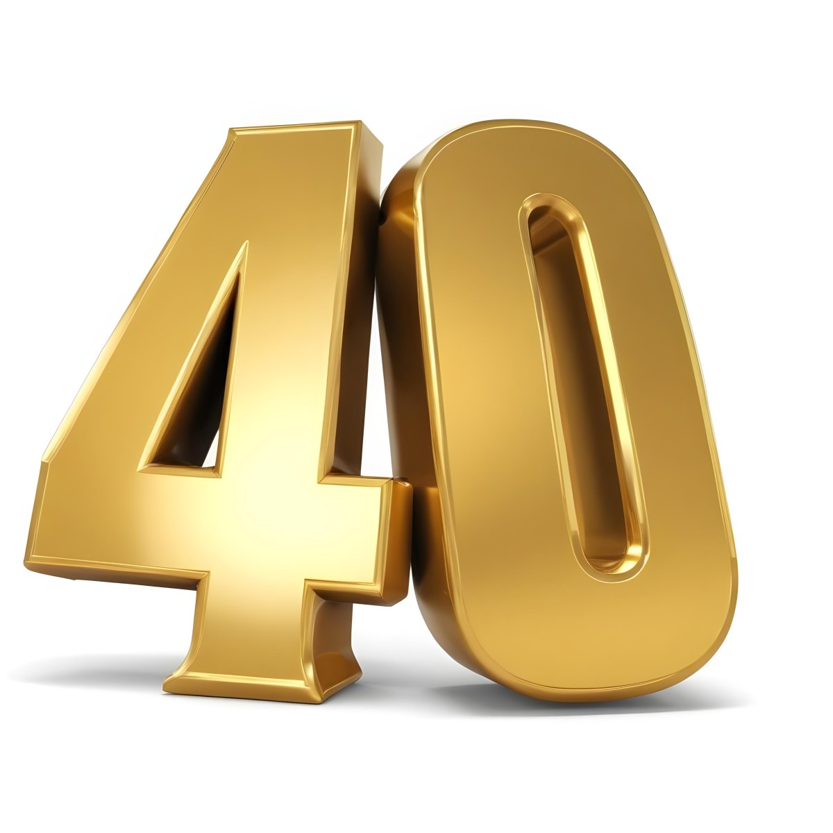 3d Model Golden Number 40 Shiny And Metallic Standing On A White Surface With A Clean And Minimalist Background Figure Octane Render Volumetric Highly Detailed Videogame Aesthetic 1 2f2e