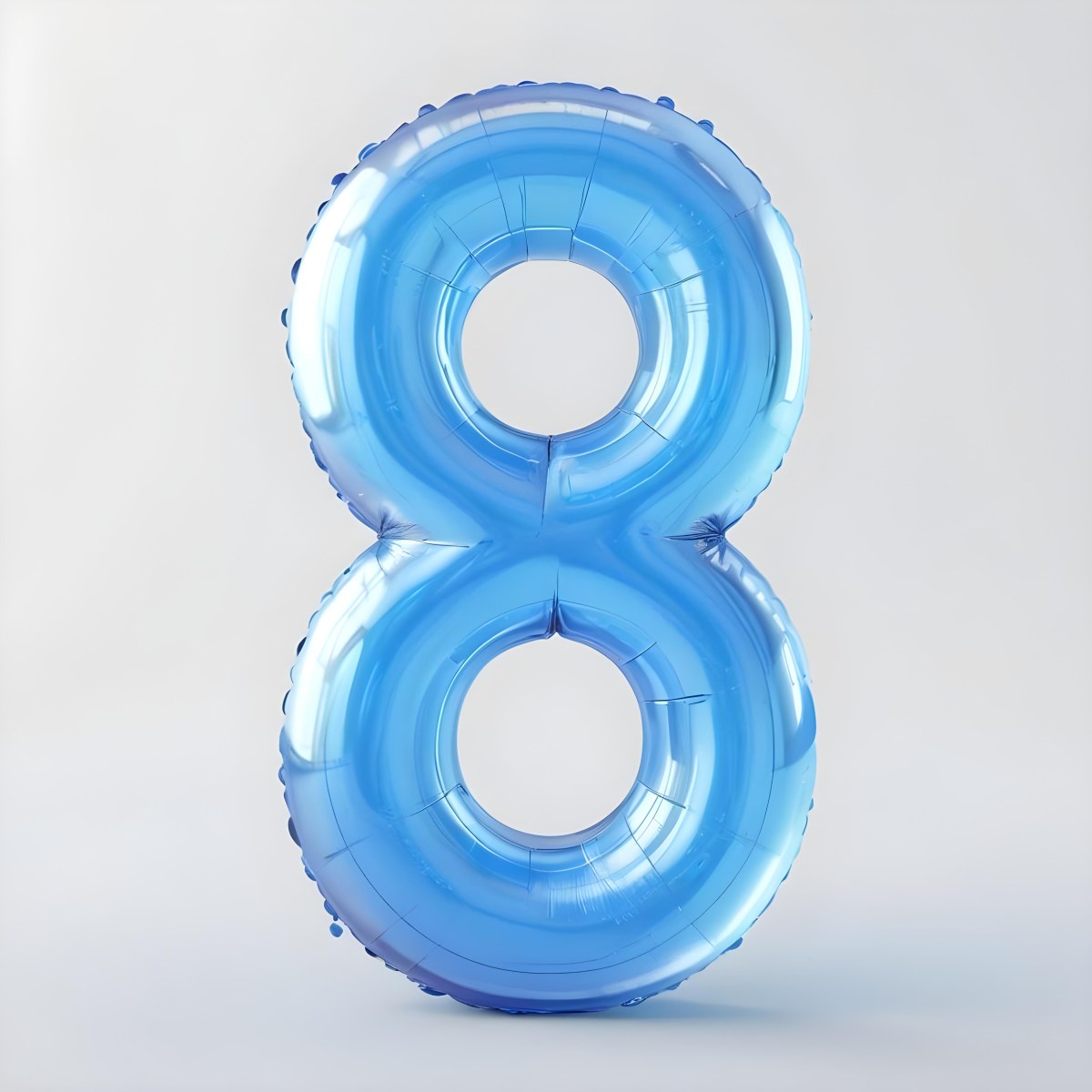 A Blue Number Eight Balloon With A Glossy Finish Isolated On A White Background Perfect For Birthday Decorations And Party Themes 20 Df63