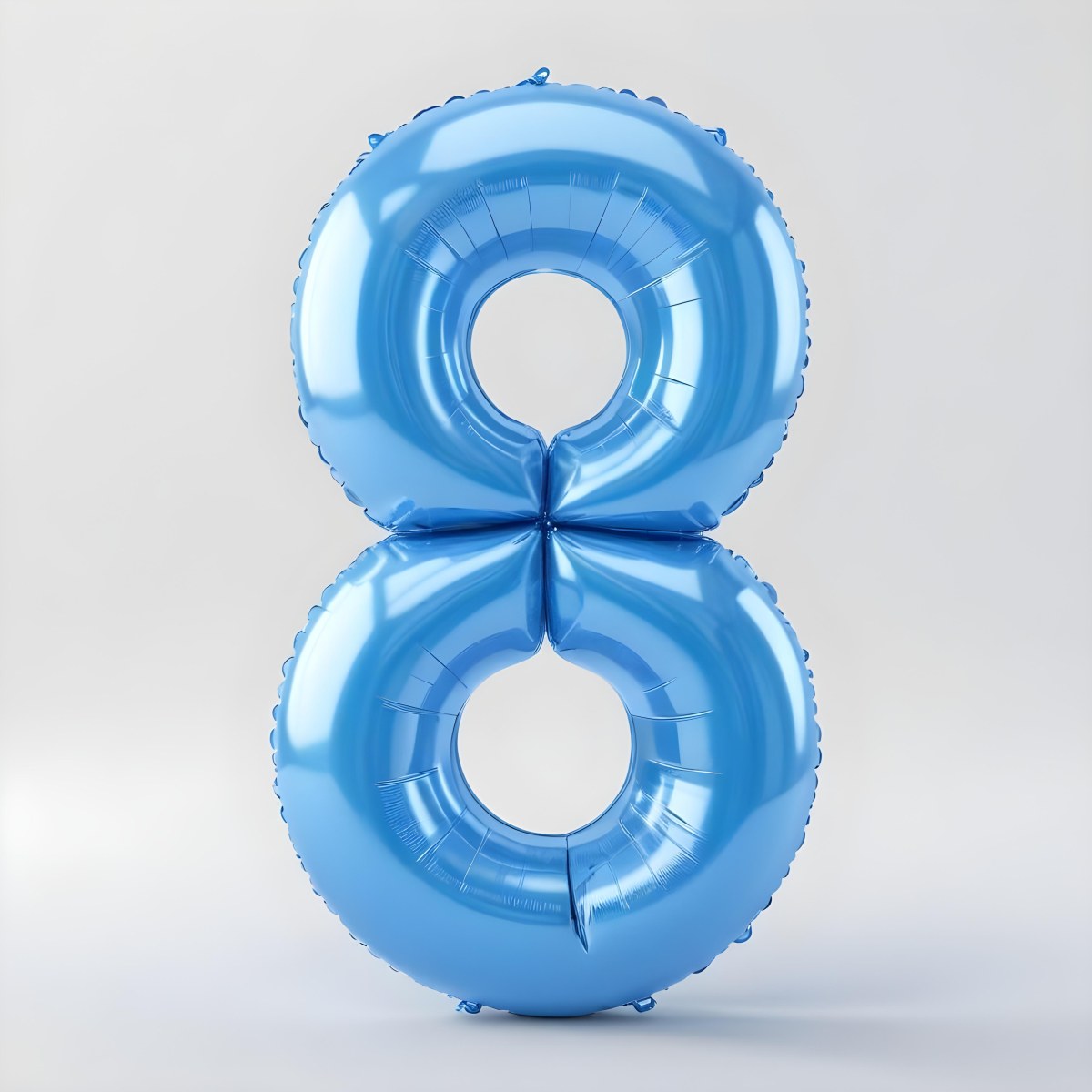 A Blue Number Eight Balloon With A Glossy Finish Isolated On A White Background Perfect For Birthday Decorations And Party Themes 22 4959