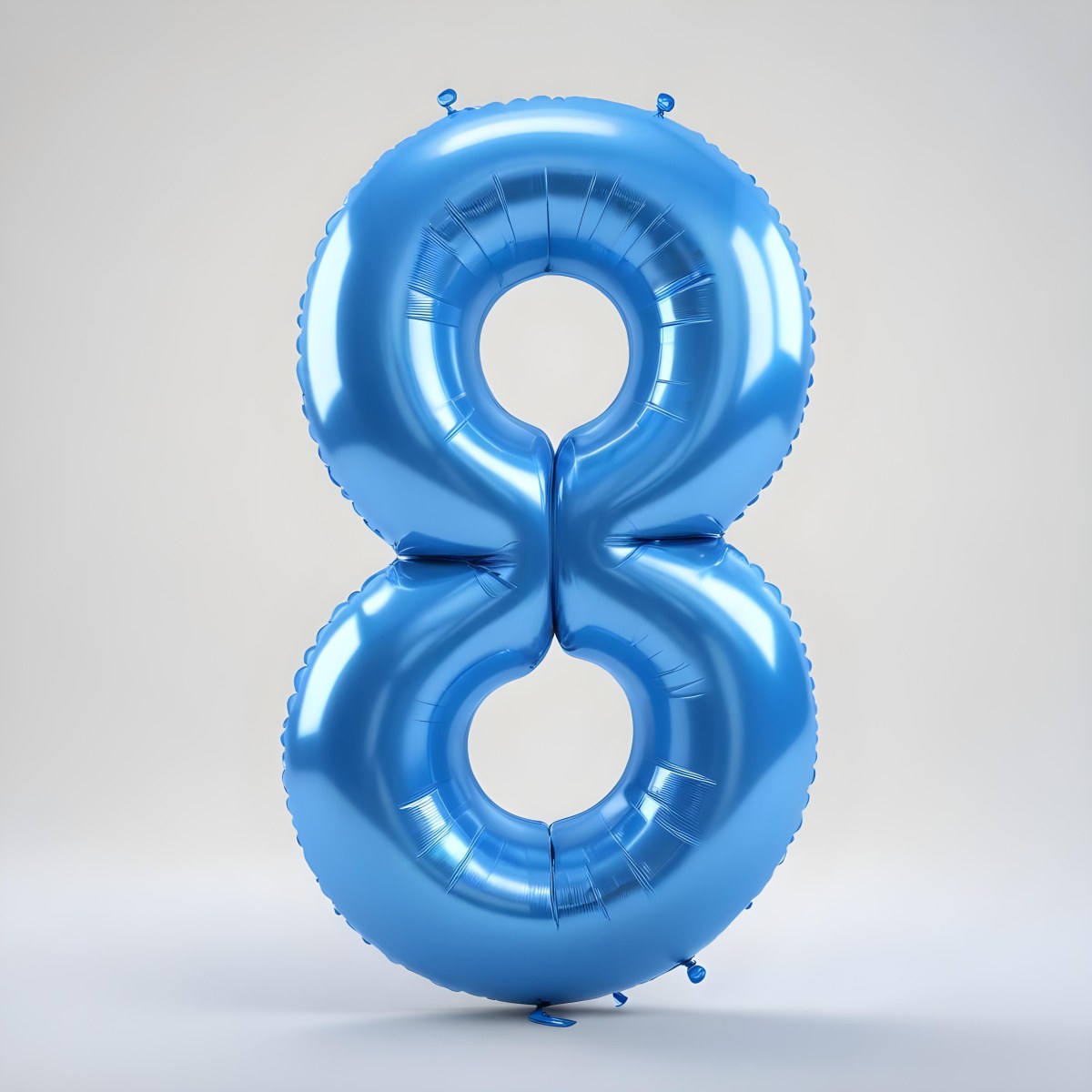 A Blue Number Eight Balloon With A Glossy Finish Isolated On A White Background Perfect For Birthday Decorations And Party Themes 3 1c5c