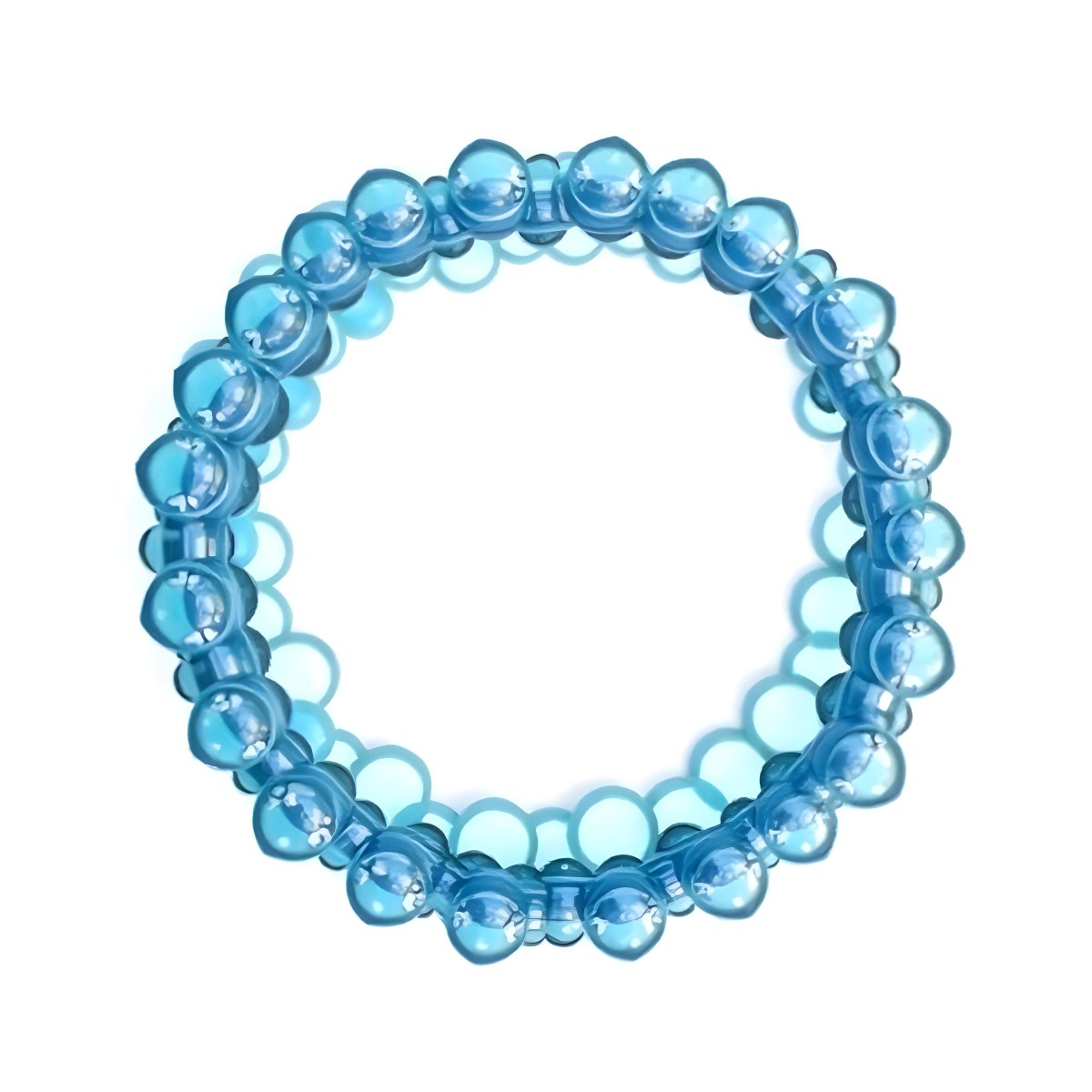 A Circular Arrangement Of Blue Gemstones Or Beads Against A White Background 7 D2e3
