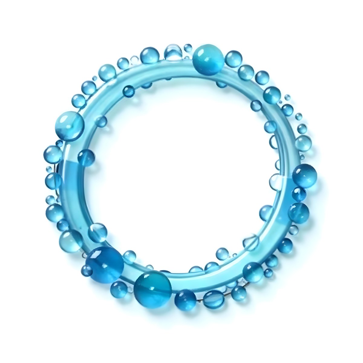 A Circular Arrangement Of Blue Gemstones Or Beads Against A White Background 8 B0b6