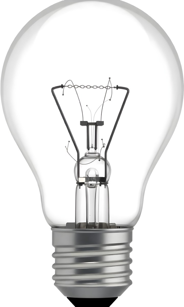 A Clear Light Bulb With Visible Filament And Internal Components Set Against A Plain White Background Showcasing A Clean And Minimalist Design 24 8e35