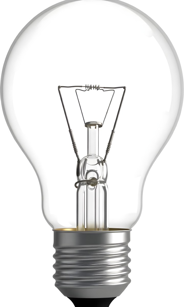 A Clear Light Bulb With Visible Filament And Internal Components Set Against A Plain White Background Showcasing A Clean And Minimalist Design 3 F8e3
